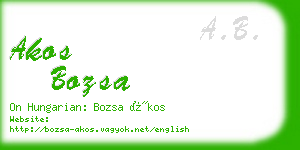 akos bozsa business card